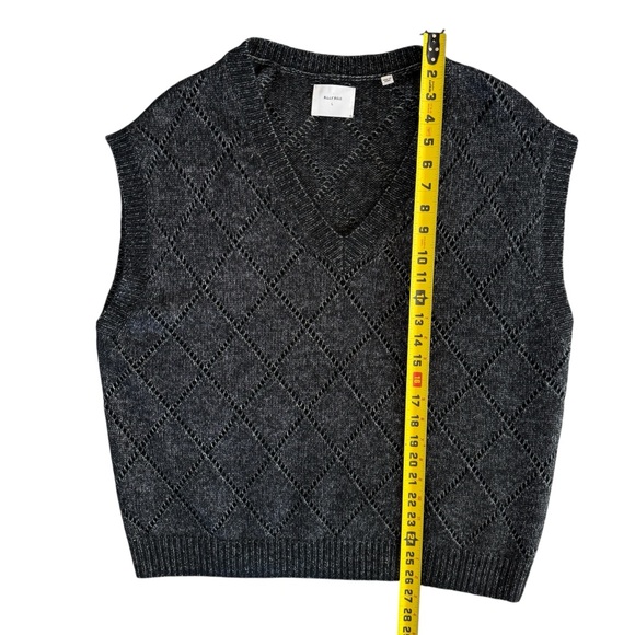 Billy Reid Wool Yak Blend Sweater Vest Large Argyle Dark Academia Luxury - Picture 11 of 11